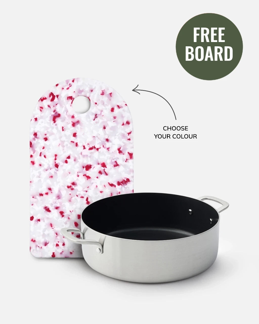 MAKO 5-Ply Non-Stick Essential Pan Free Sasni Chopping Board Dragonfruit