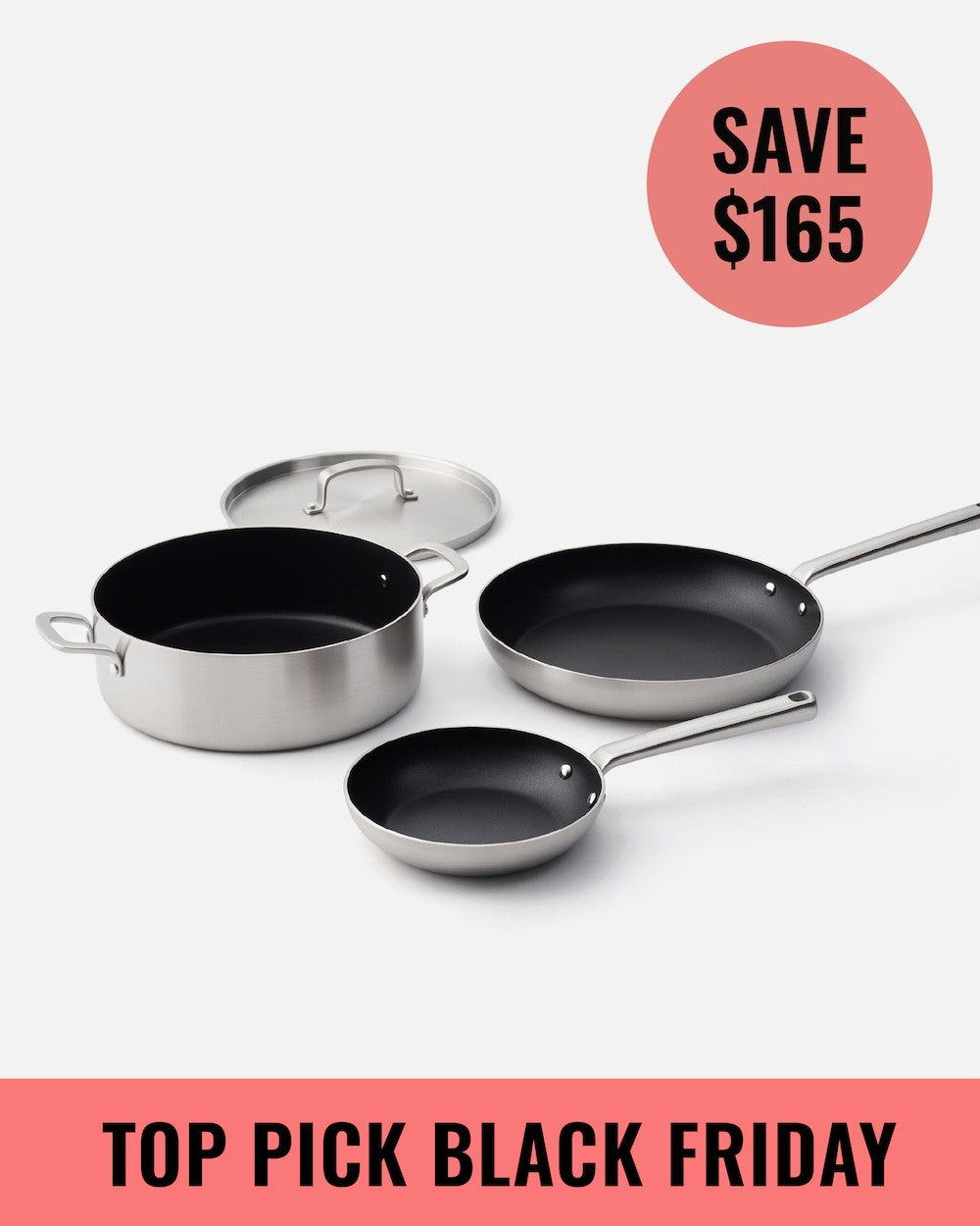 MAKO Genius 5-Ply Non-Stick Set (3-piece) Black Friday Offer