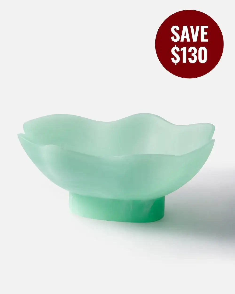 Maya Resin Footed Bowl - Mint CookDineHost