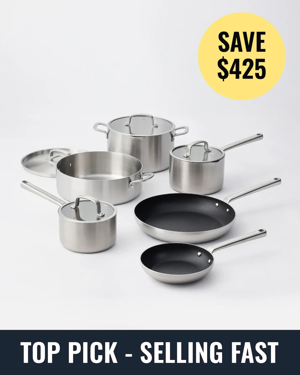 MAKO Genius 5-Ply Family Set (10-piece) Saucepan - CookDineHost