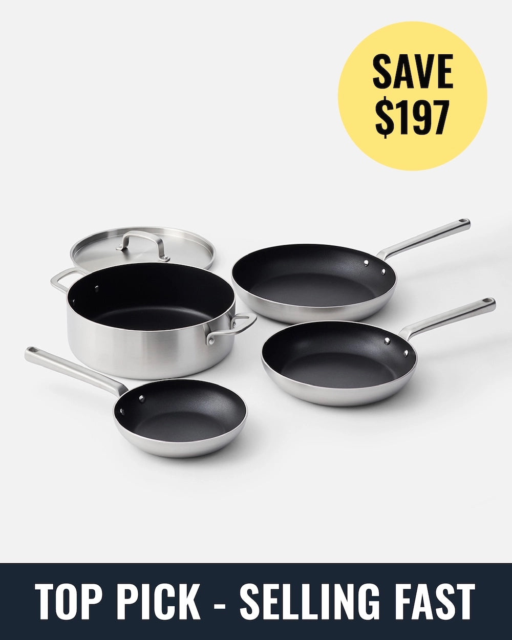 MAKO Steak pan & Genius 5-Ply (8-Piece set) Steak pan - CookDineHost