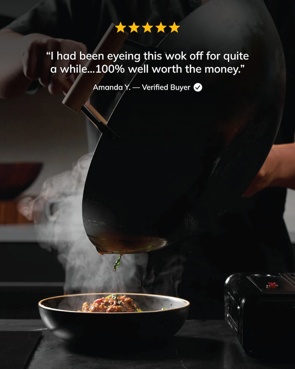 MAKO Hot Wok Offer review 100 percent well worth the money in use shot emptying contents of wok into bowl
