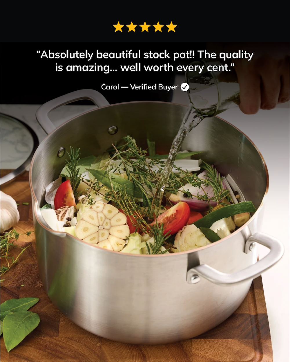 MAKO 5-Ply Stainless Steel 24cm Stock Pot Review Verified Buyer Quality is amazing...well worth every cent