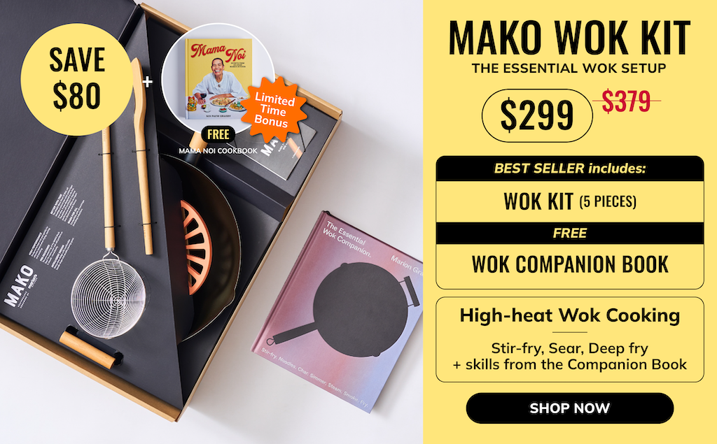 MAKO Wok Kit offer - the essential wok set-up with a free Wok Companion Book
