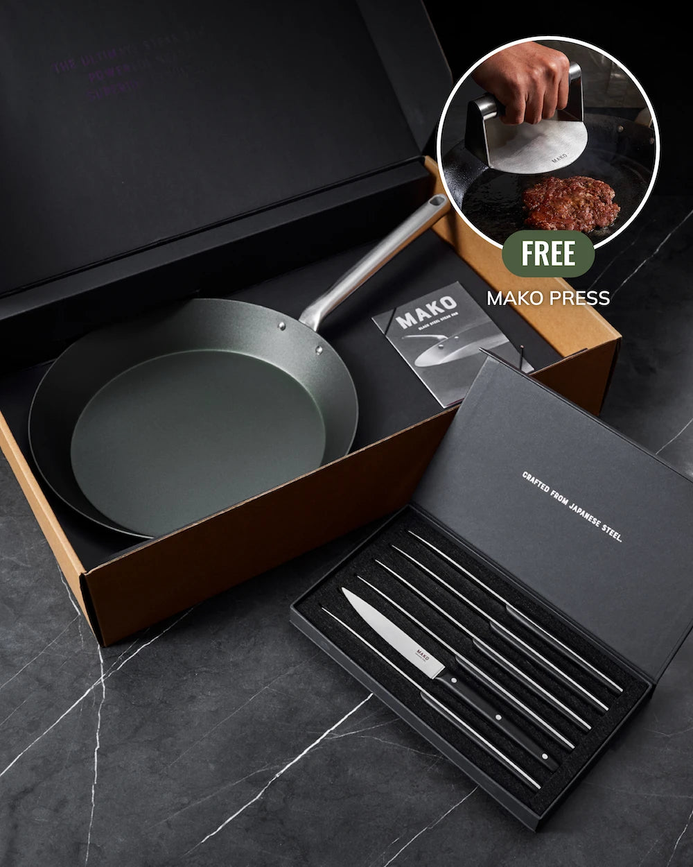 MAKO Steak Pan & Steak Knife Set Mid Year Offers CookDineHost
