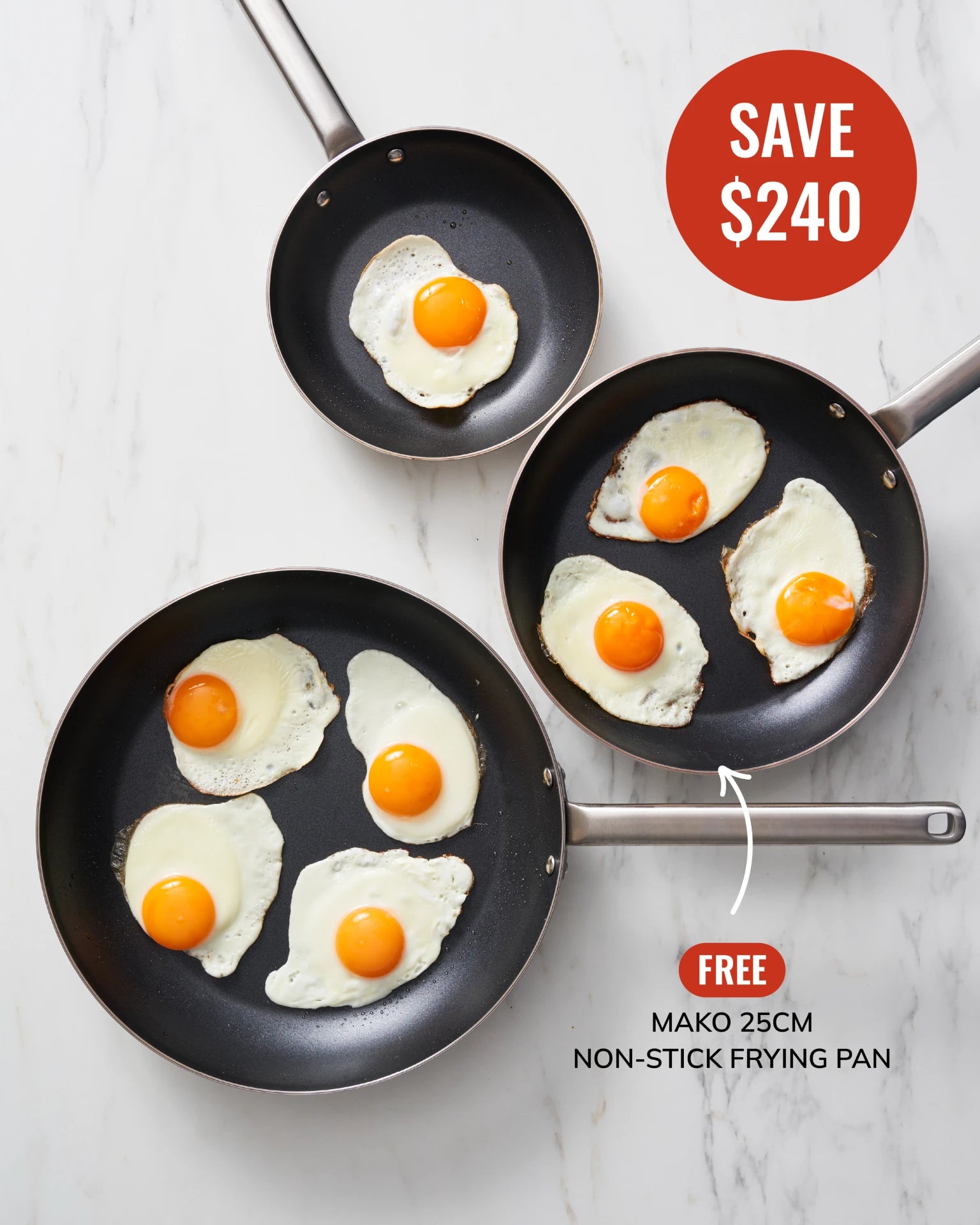 MAKO Genius 5-Ply Non-Stick Frying Pan Duo Offer CookDineHost