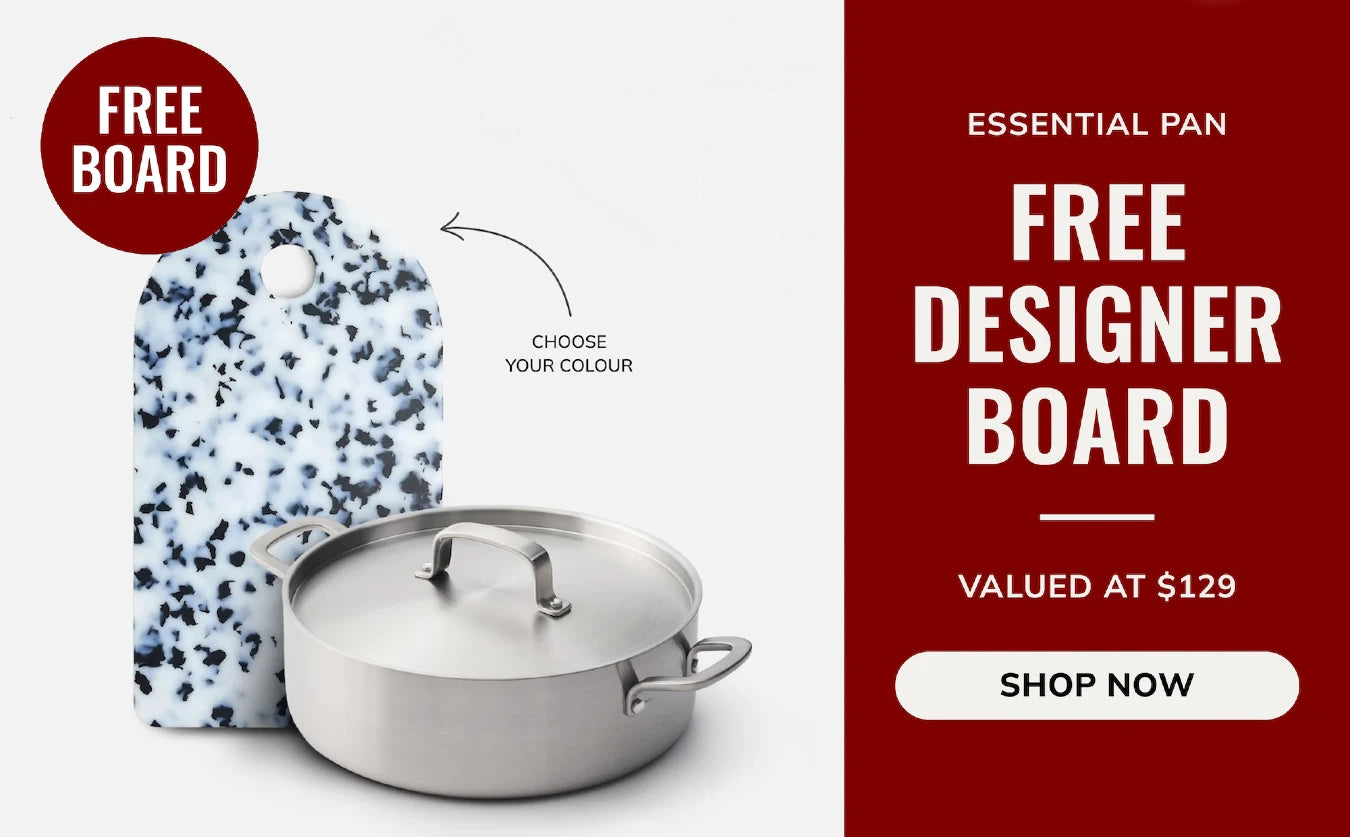 MAKO Essential Pan Stainless Steel free Sasni recycled chopping board CookDineHost Mid Year Offers