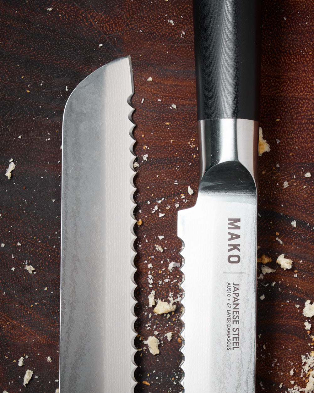 MAKO Japanese Steel Black 8″ Bread Knife