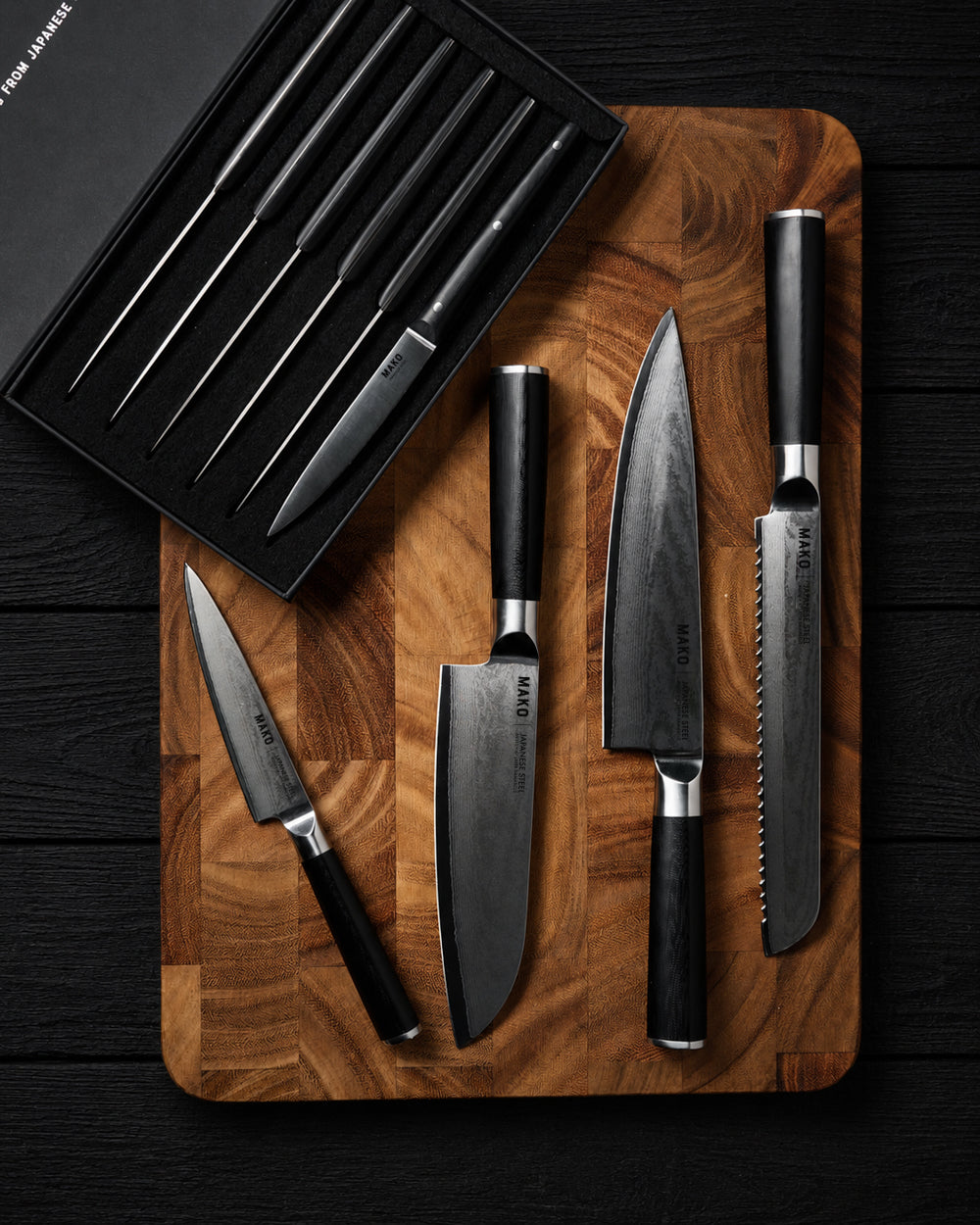 MAKO Japanese Steel Black 8″ Bread Knife
