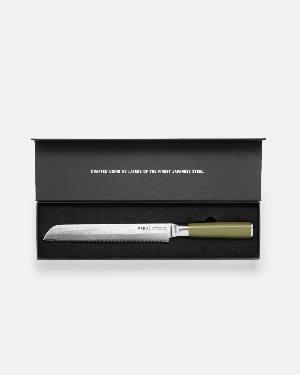 MAKO Japanese Steel Olive Green 8″ Bread Knife