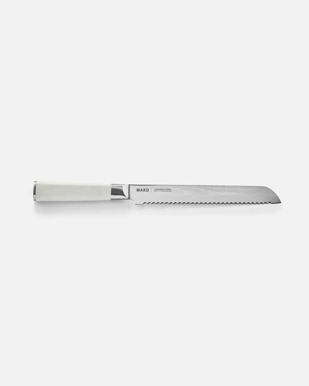 MAKO Japanese Steel Cream 8″ Bread Knife CookDineHost White background