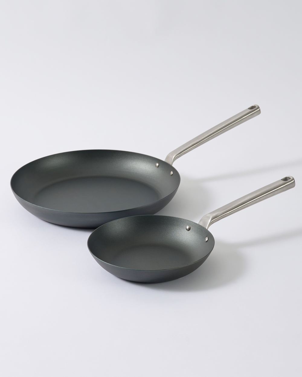 Cook with Luke & MAKO Black Steel Frying Pan Duo Set