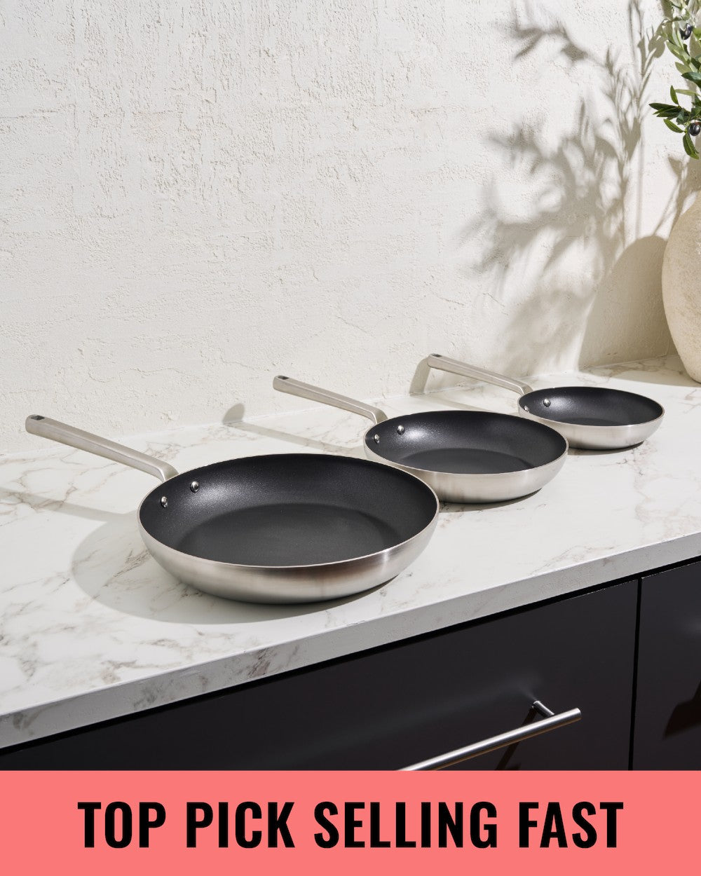 MAKO - Genius 5-Ply Non-Stick Frying Pan Trio Black Friday CookDineHost Top Pick