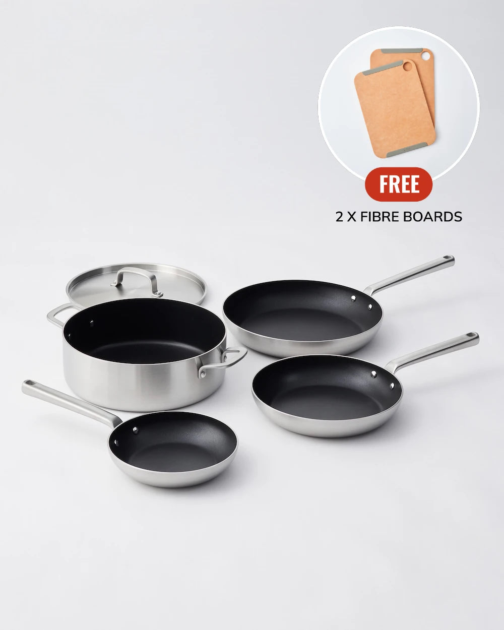 MAKO Genius 5-Ply Non-Stick Set (4-Piece) CookDineHost