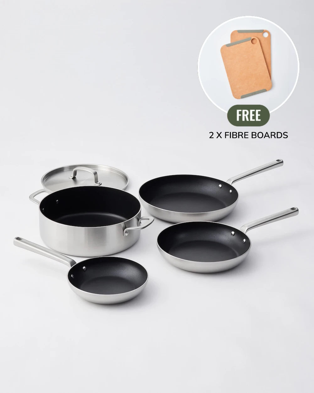 MAKO Genius 5-Ply Non-Stick Set (4-Piece) CookDineHost