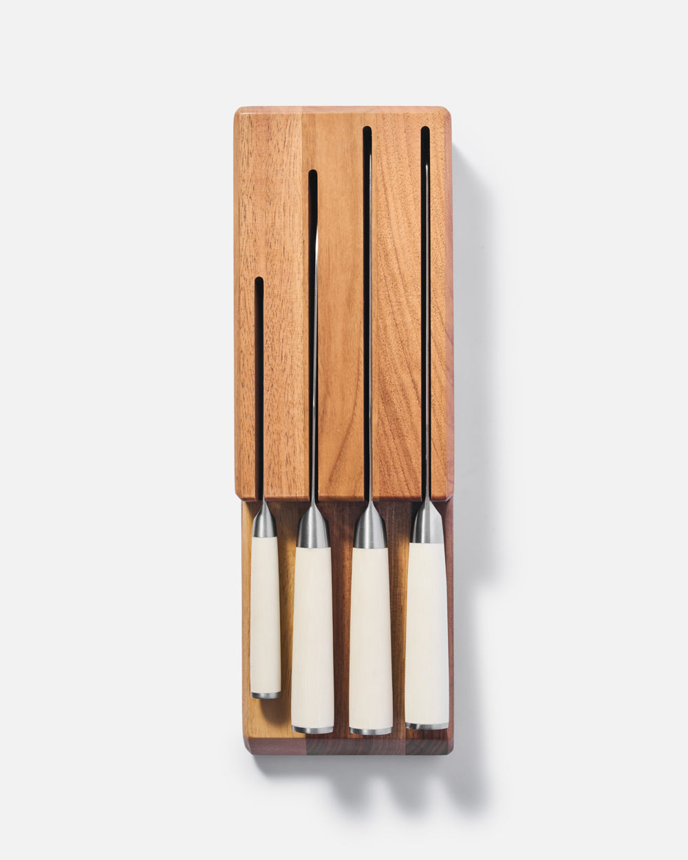 MAKO Japanese Steel Knife Set of 4 - Cream In Drawer