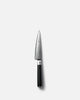 MAKO Japanese Steel Black 5″ Utility Knife white background vertical alignment tip upwards