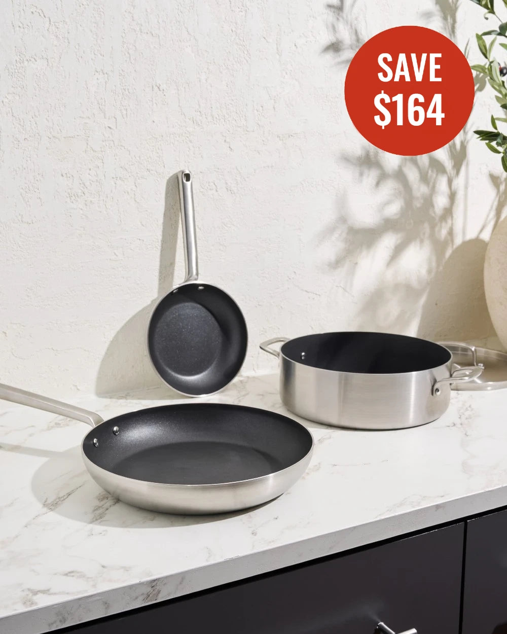 MAKO Genius 5-Ply Non-Stick Set (3-piece) CookDineHost