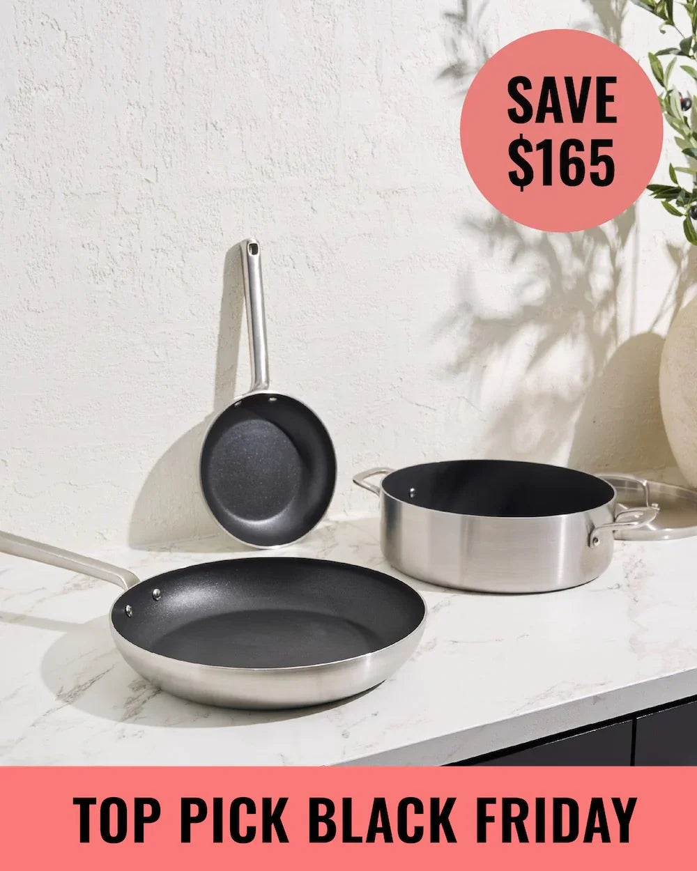 mako MAKO Genius 5-Ply Non-Stick Set (3-piece) | CookDineHost