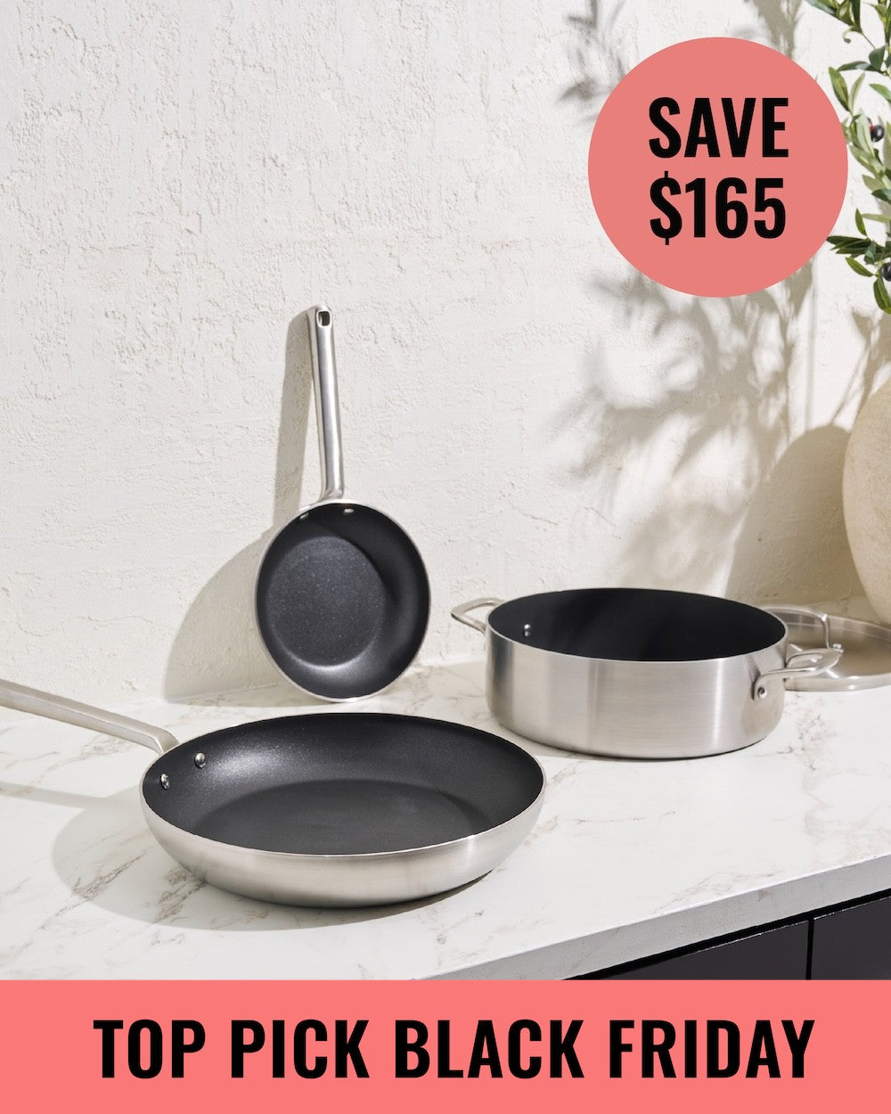 MAKO Genius 5-Ply Non-Stick Set (3-piece) CookDineHost Top Pick Black Friday