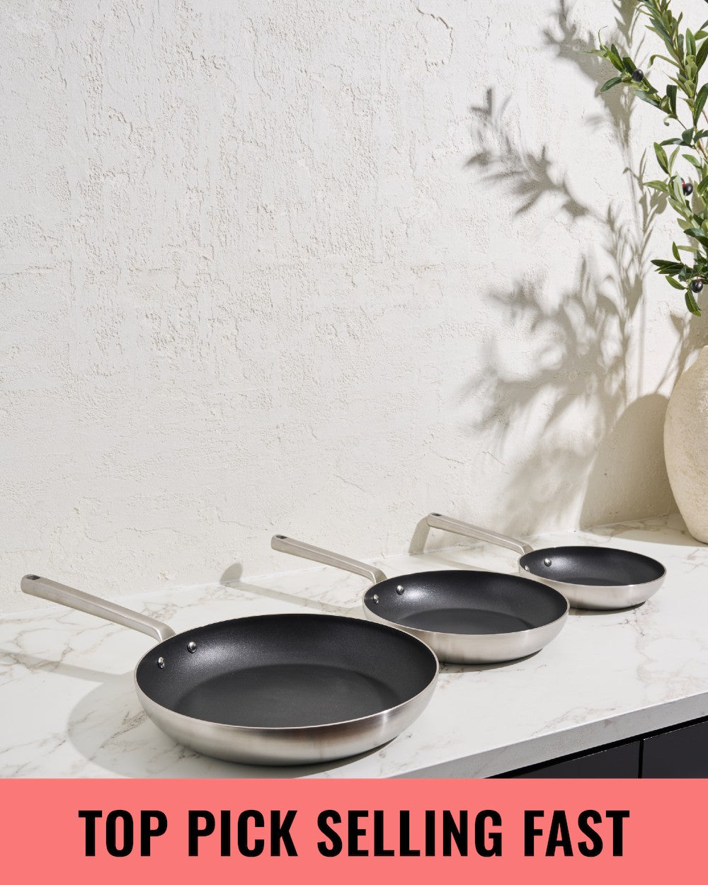 MAKO - Genius 5-Ply Non-Stick Frying Pan Trio Top Pick Selling Fast CookDineHost