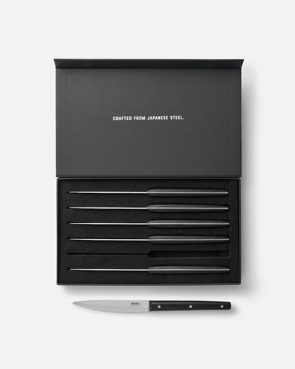 MAKO Steak Knife Set of 6 - Black presentation in a black box gifting