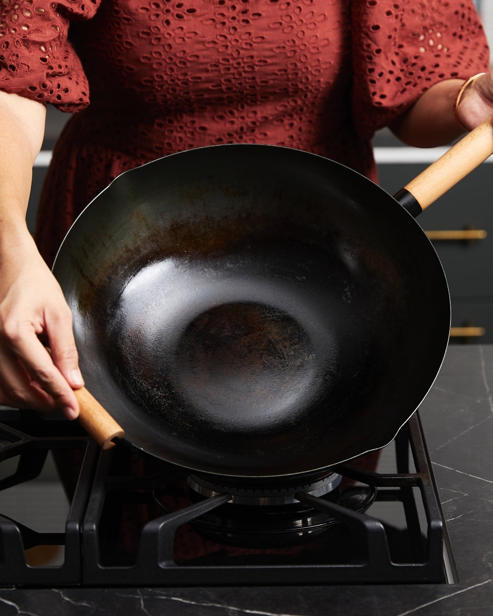 MAKO Black Steel 14 Wok Kit