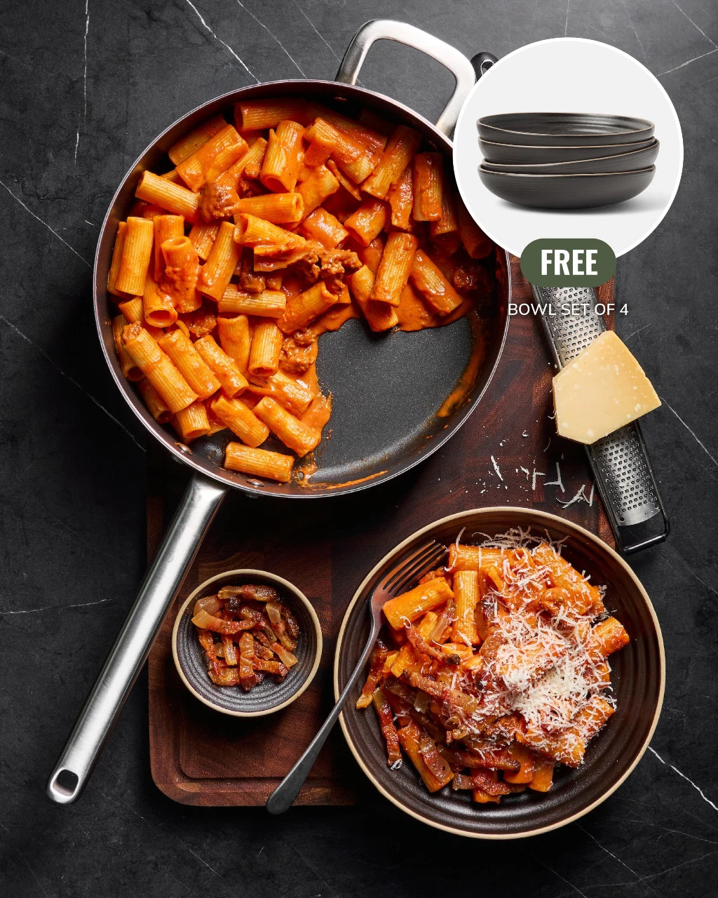 MAKO 5-Ply Non-Stick Saute Pan Charcoal Anaya bowls offer CookDineHost