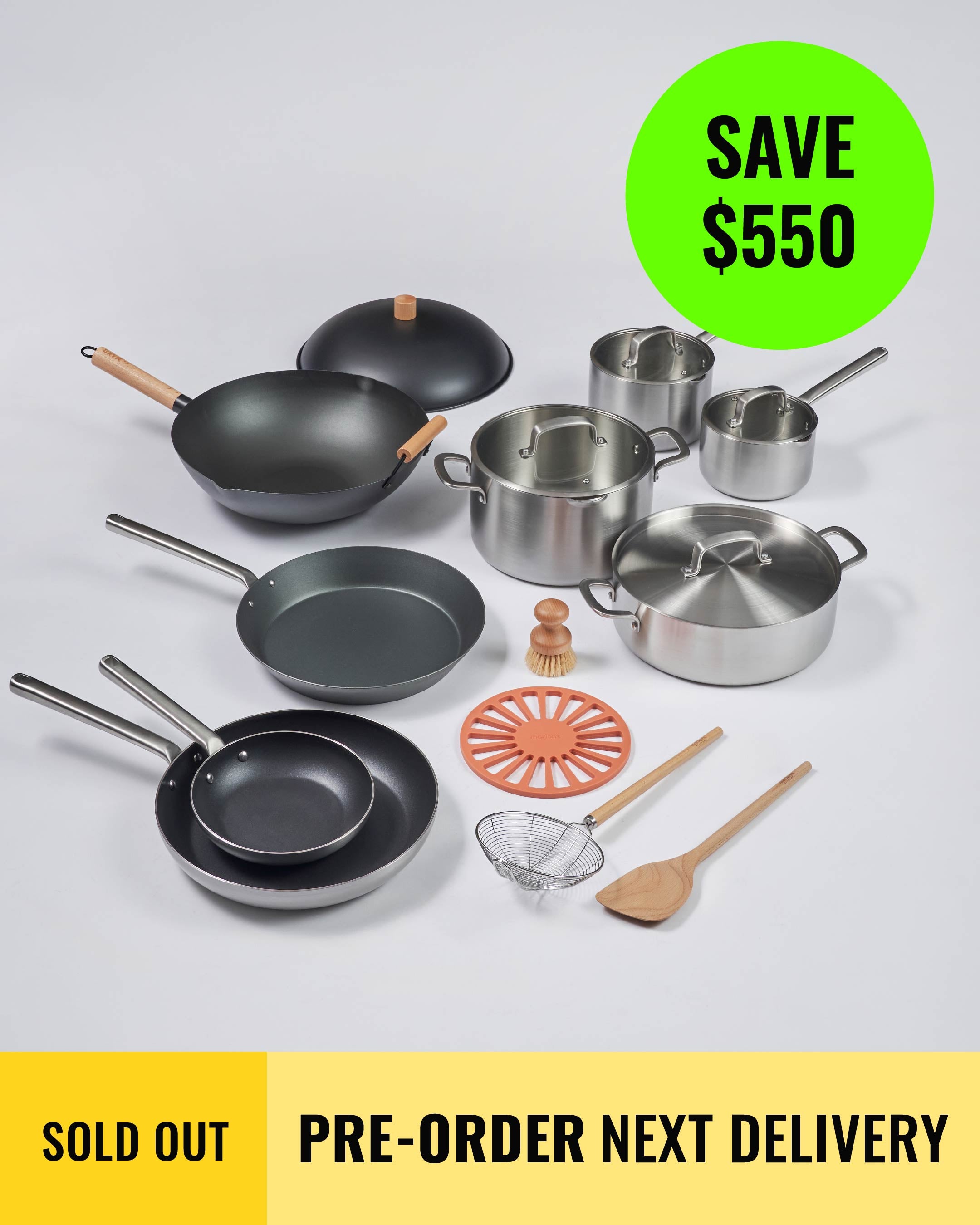 MAKO Cookware Essentials 9 Piece Set CookDineHost