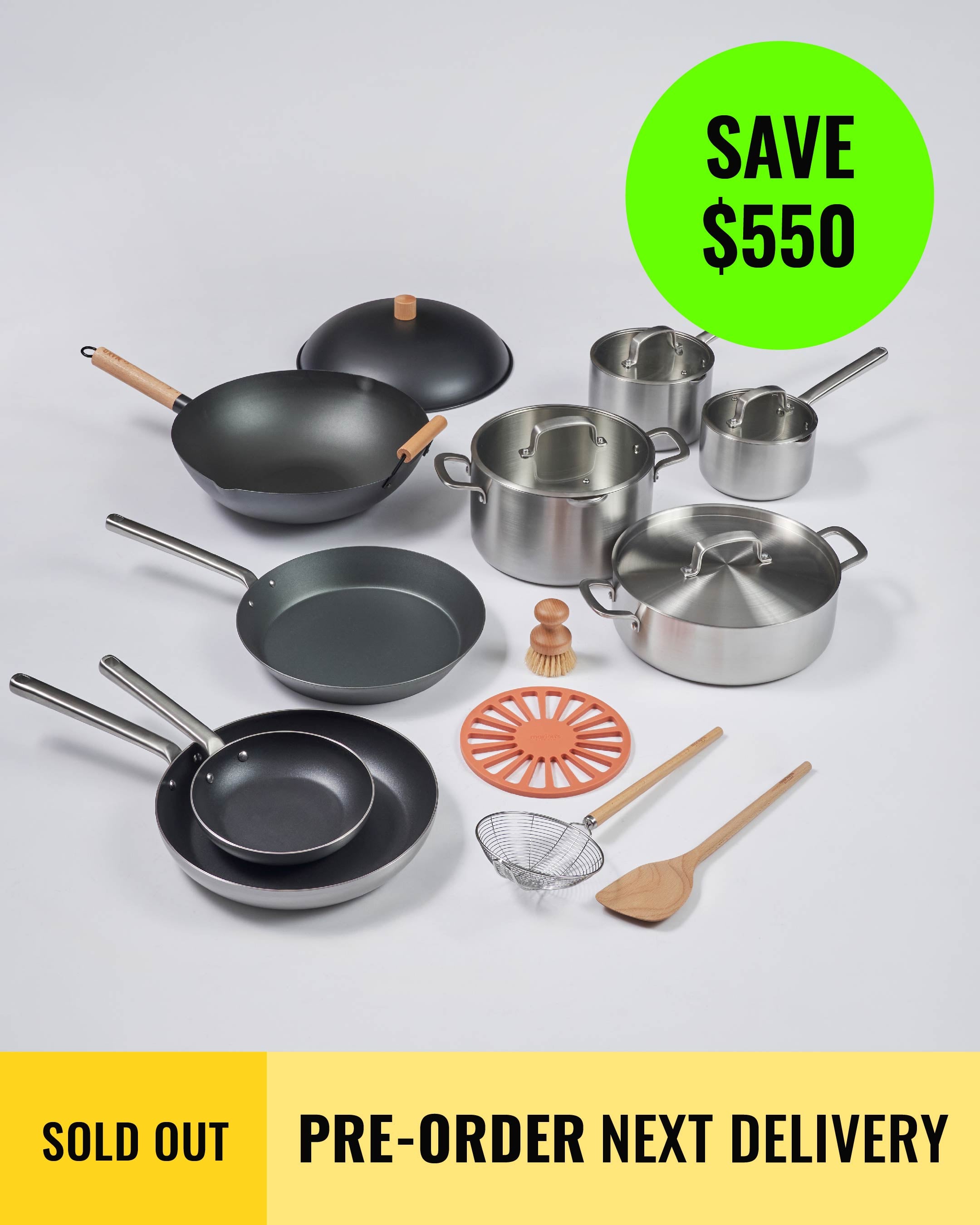 MAKO Cookware Essentials (9 Piece Set)