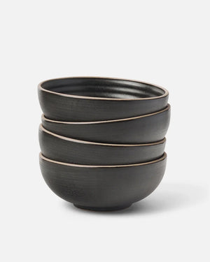 Anaya Charcoal Cereal Bowl Set of 4 Cereal Bowl Set of 4 by Asoke - only available at CookDineHost