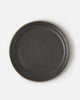Asoke charcoal dinner plate with textured dark surface and light beige rim by celebrity chef Marion Grasby