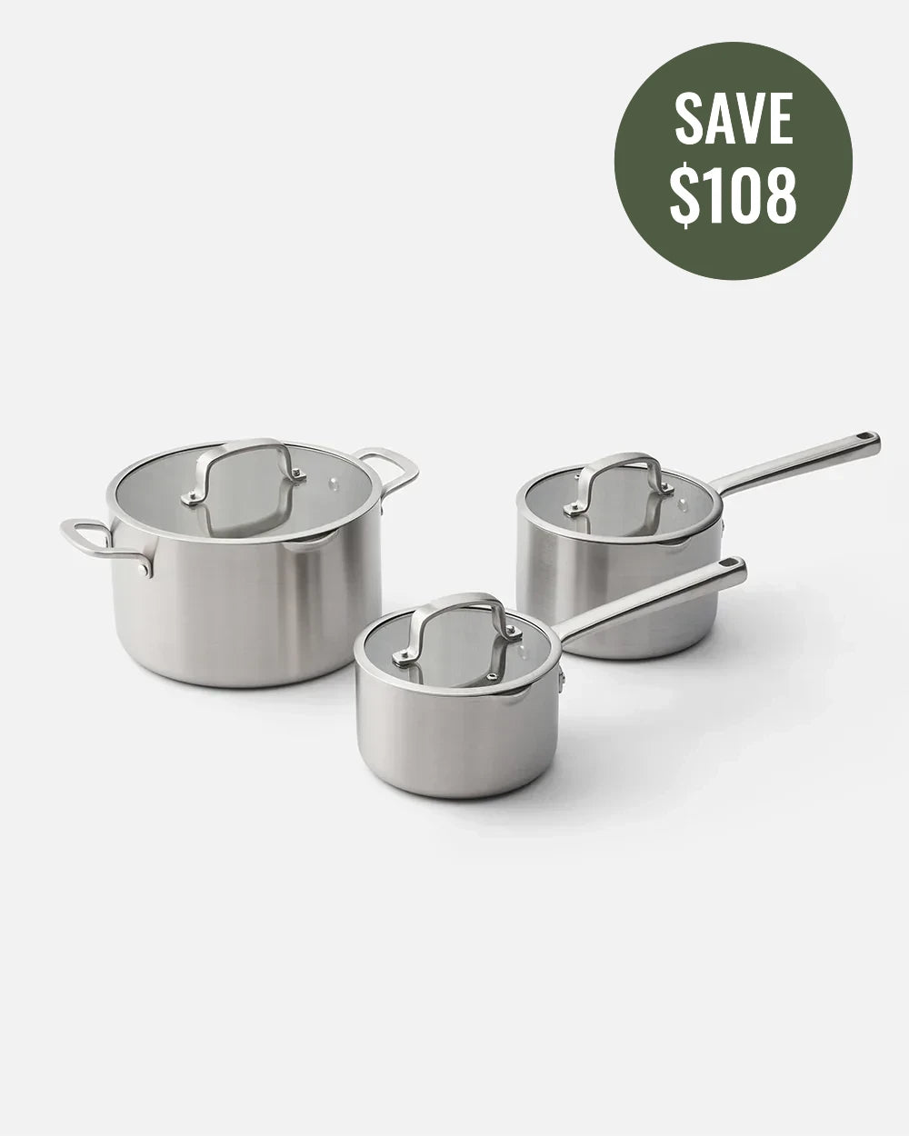 MAKO Genius 5-Ply Saucepan Set (3-piece) CookDineHost