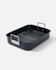 MAKO roasting pan with stainless steel rack and handles, designed by Marion Grasby