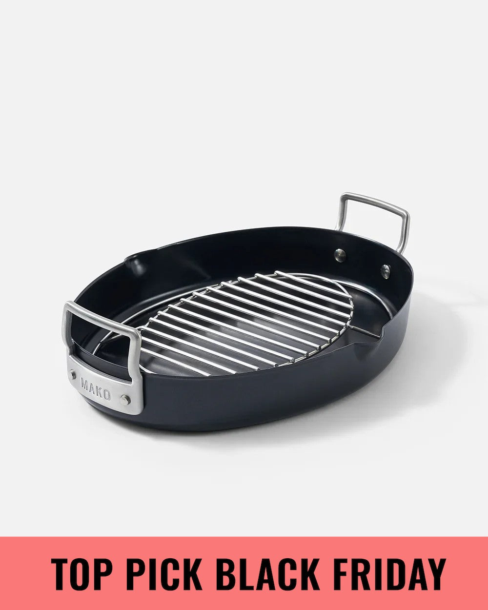 MAKO Aero Non-Stick Oval Chicken Roaster Black Friday