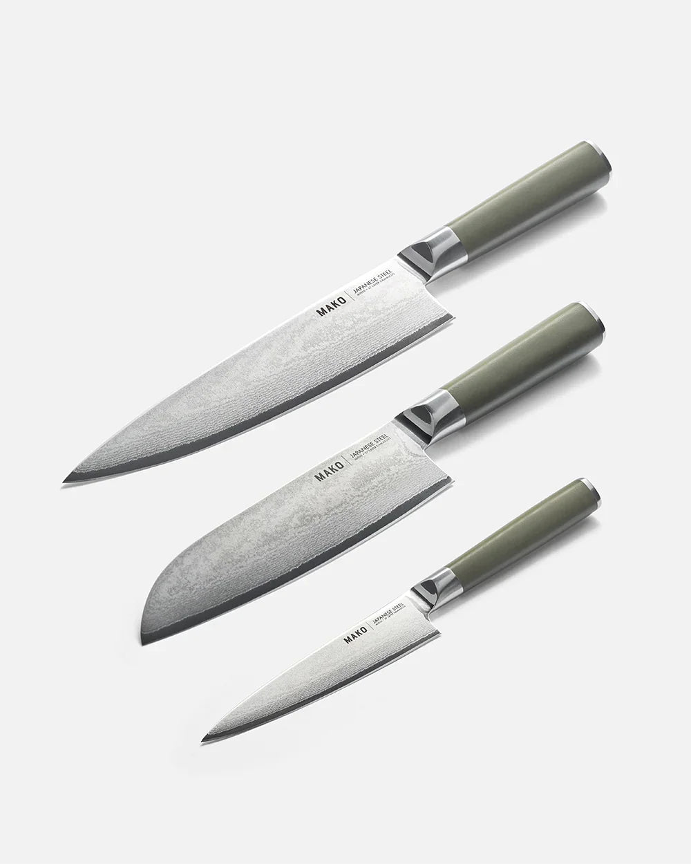 Cook with Luke & MAKO Knife Set - Olive Green