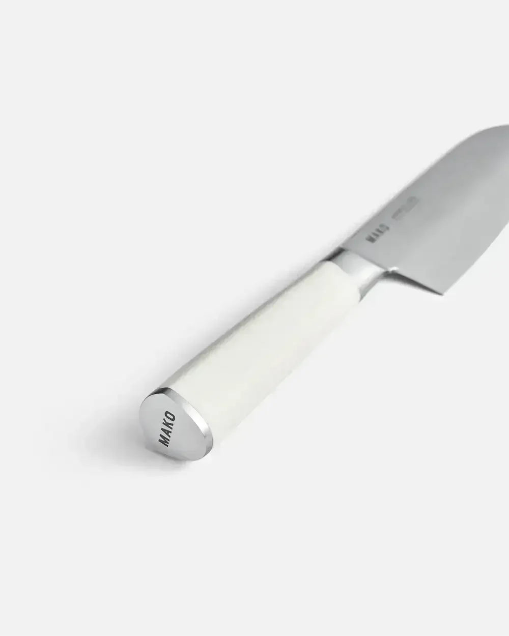 MAKO Japanese Steel Cream 7″ Santoku Knife | CookDineHost