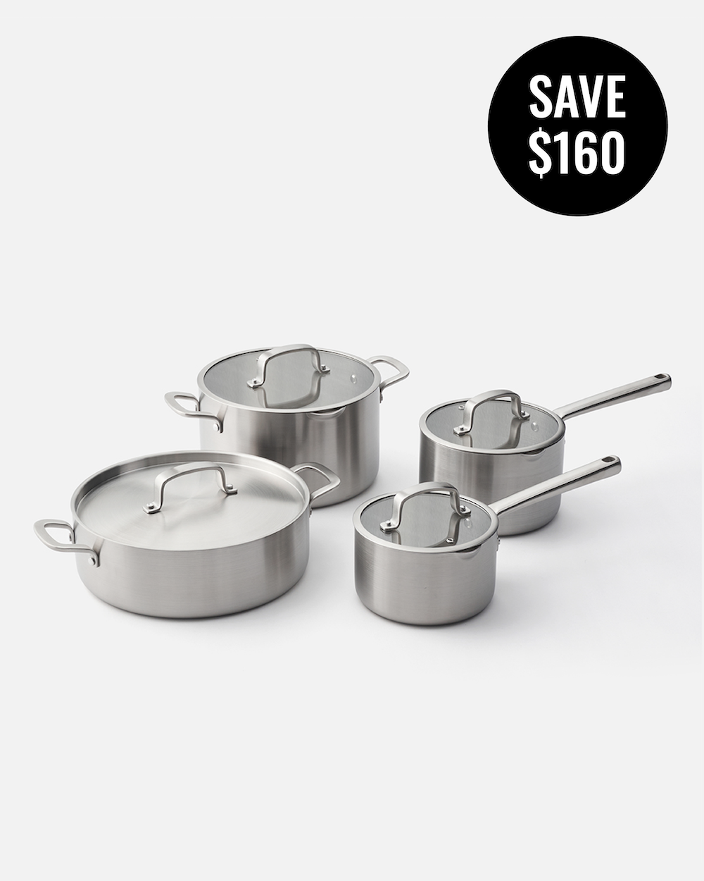 MAKO 5-Ply Stainless Steel Essential Set (4-piece) Save $160