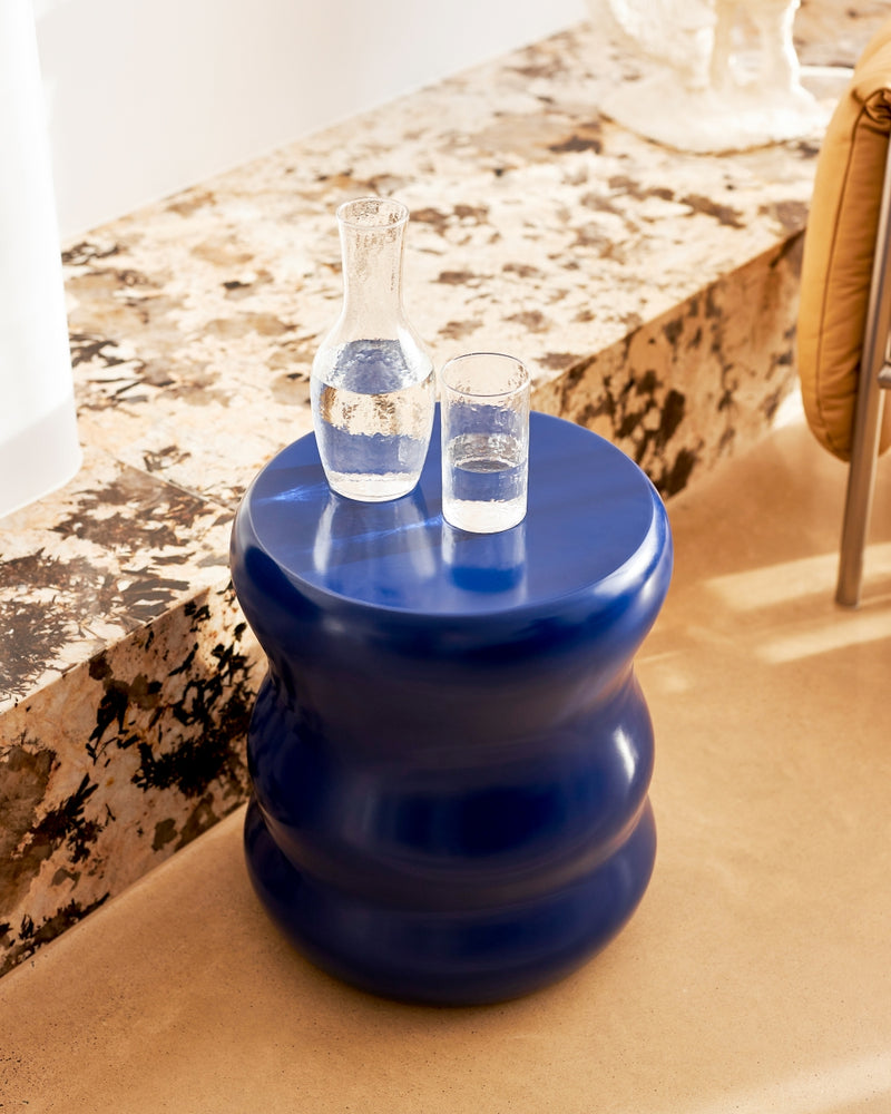 Valencia Bell Cobalt Side Table