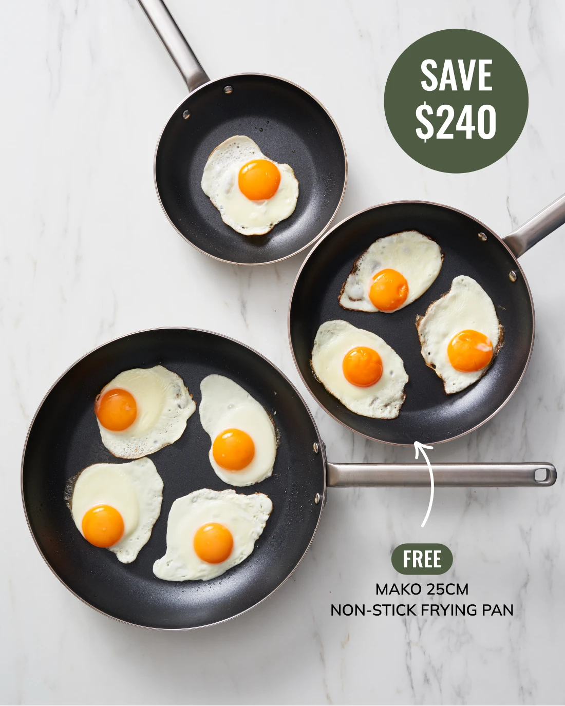 MAKO Genius 5-Ply Non-Stick Frying Pan Duo Offer CookDineHost