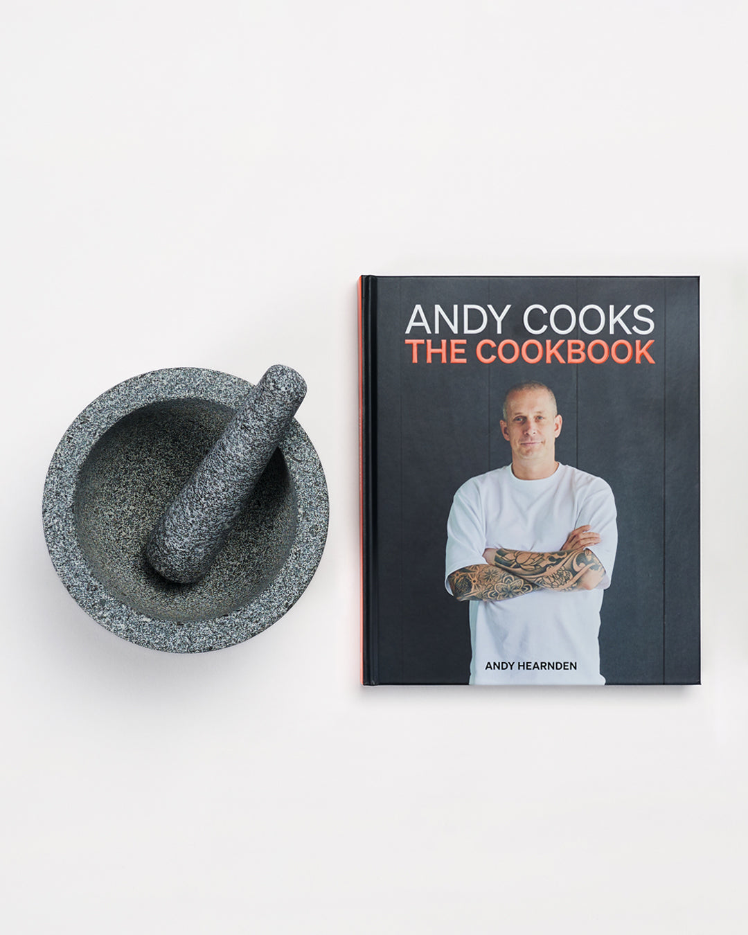 ANDY COOKS : THE COOKBOOK & Mortar and Pestle - CookDineHost