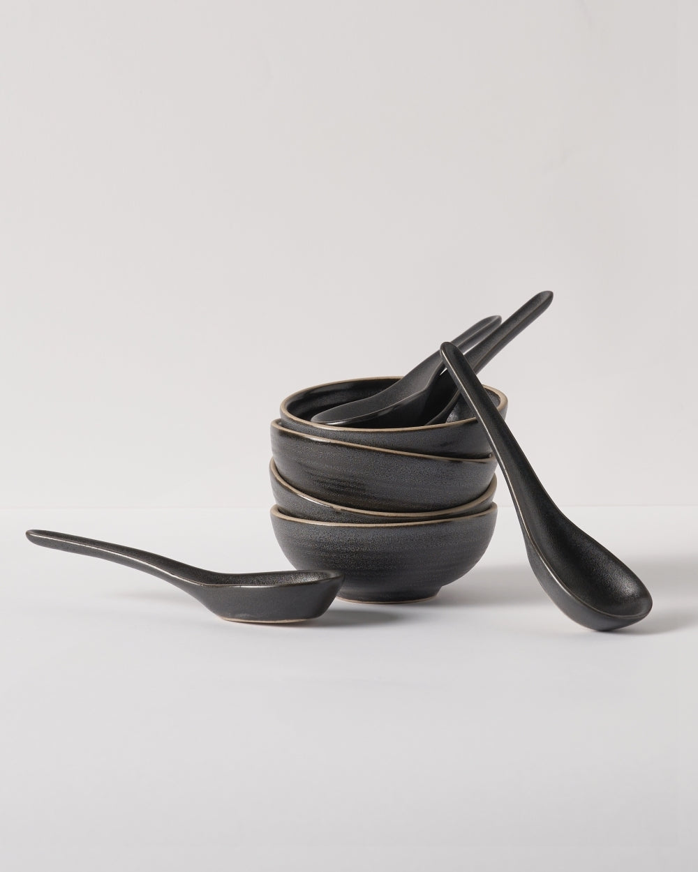 Anaya Charcoal Mini Bowl & Spoon Set - CookDineHost