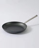 Mako black steel 31cm frying pan with stainless steel handle by Marion Grasby on white background