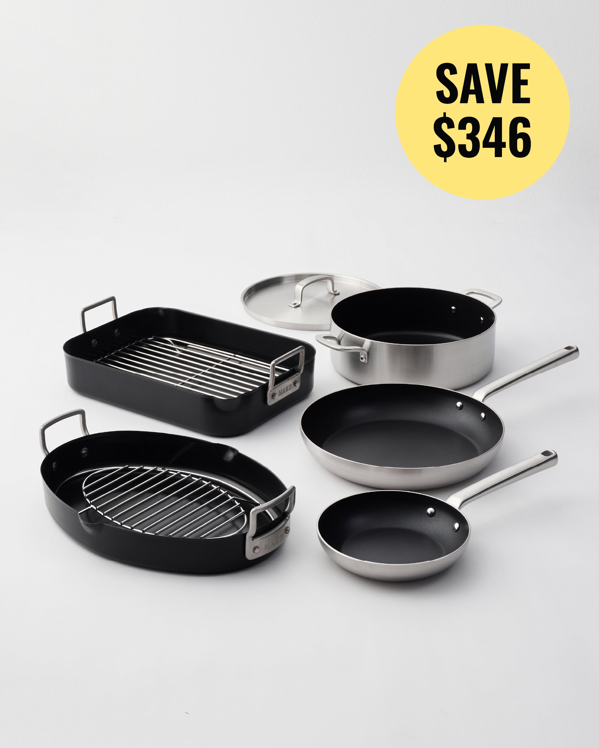 MAKO Non-Stick Collection (5 Piece Set) - CookDineHost