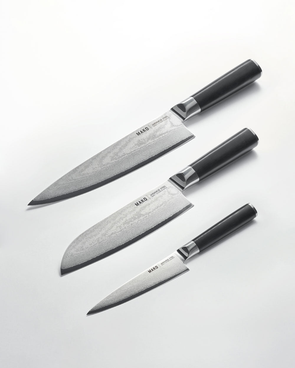 MAKO Japanese Steel Knife Set Black - CookDineHost