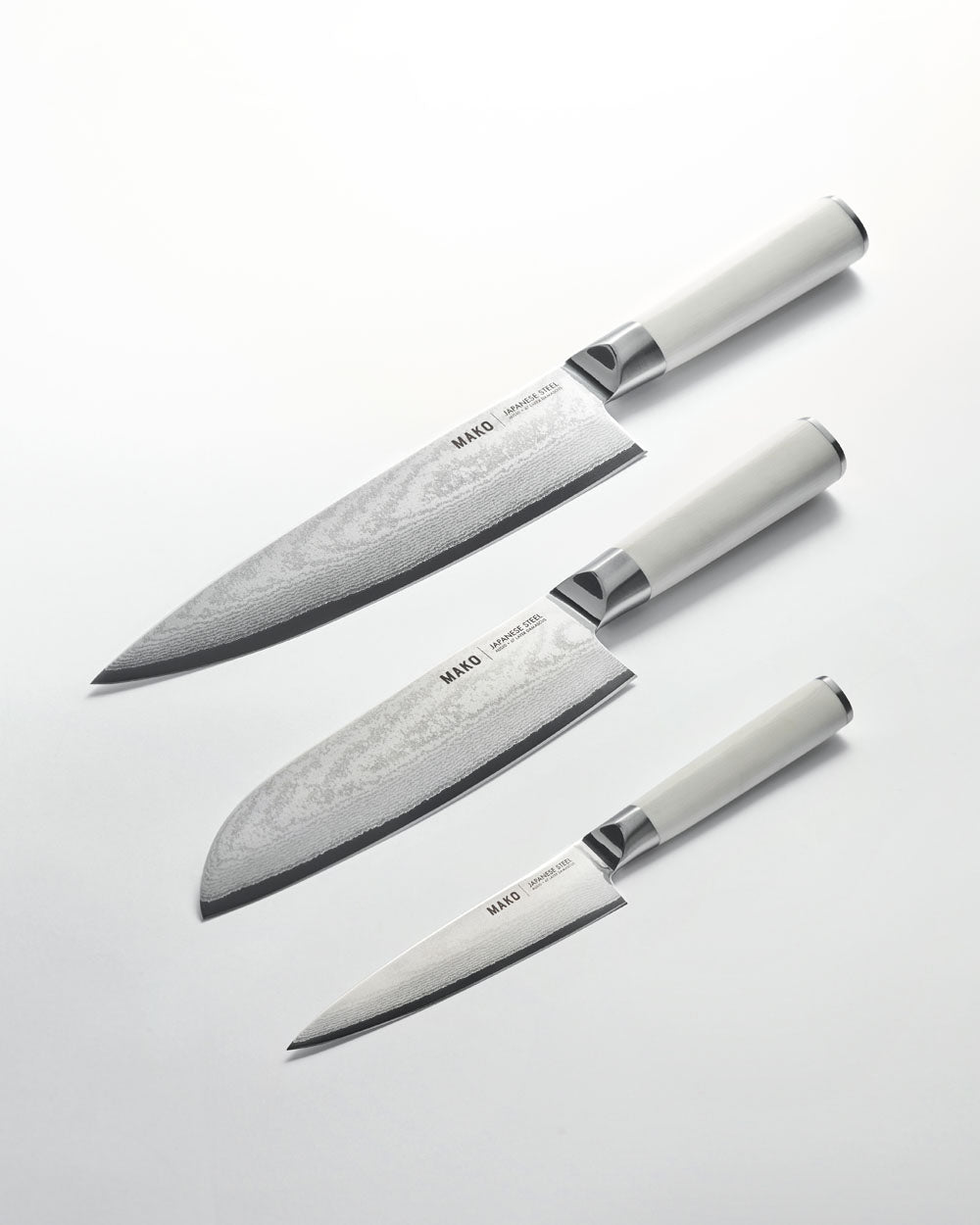 MAKO Japanese Steel Knife Set Cream - CookDineHost