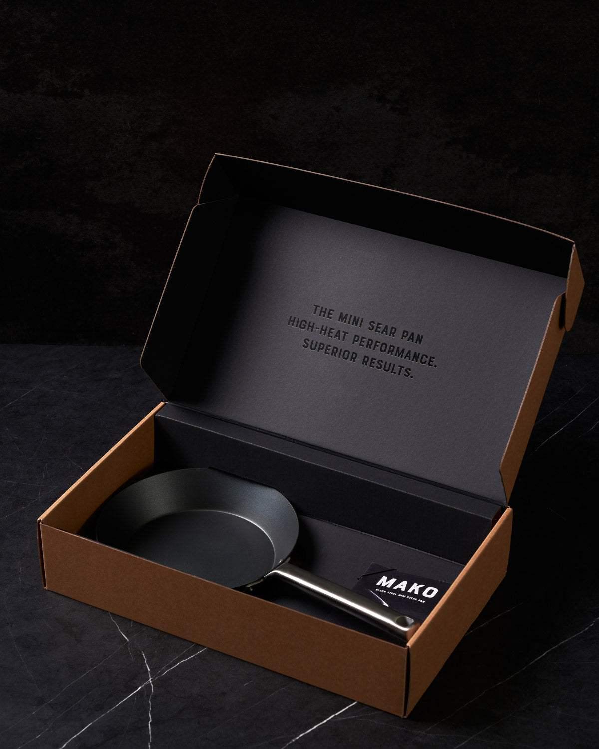 MAKO Steak Pan and Butcher's Block + Free Mini Sear Pan and Fibre Board Steak pan by MAKO - only available at CookDineHost