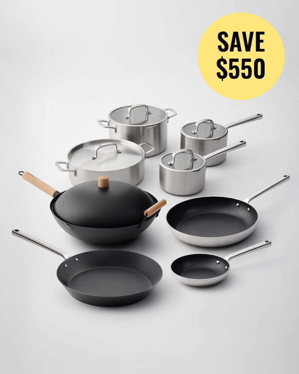 MAKO Cookware Essentials (9 Piece Set) - CookDineHost