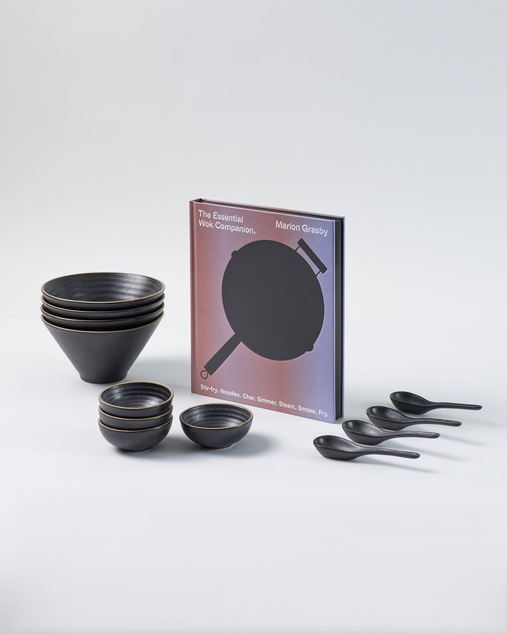 Wok Companion Cookbook & Noodle Bowl Set - CookDineHost