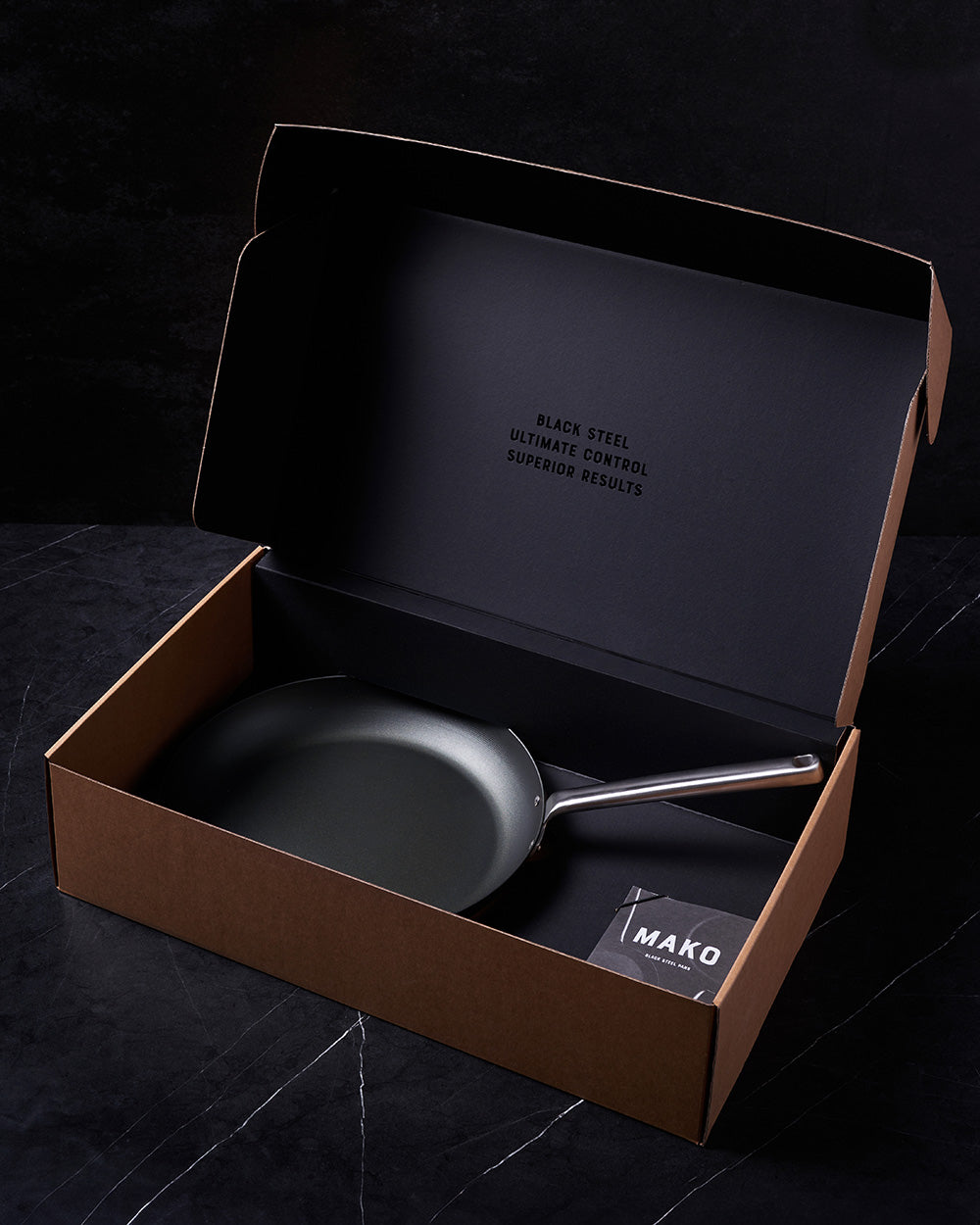 MAKO Black Steel 20cm & 31cm Frying Pan Set